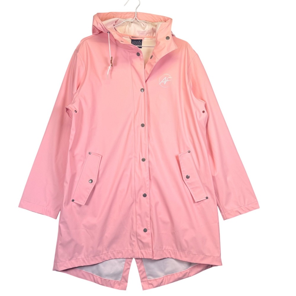 Barbiecore Hooded Raincoat Parka Waterproof XL Gorpcore Cabincore Normcore Matte